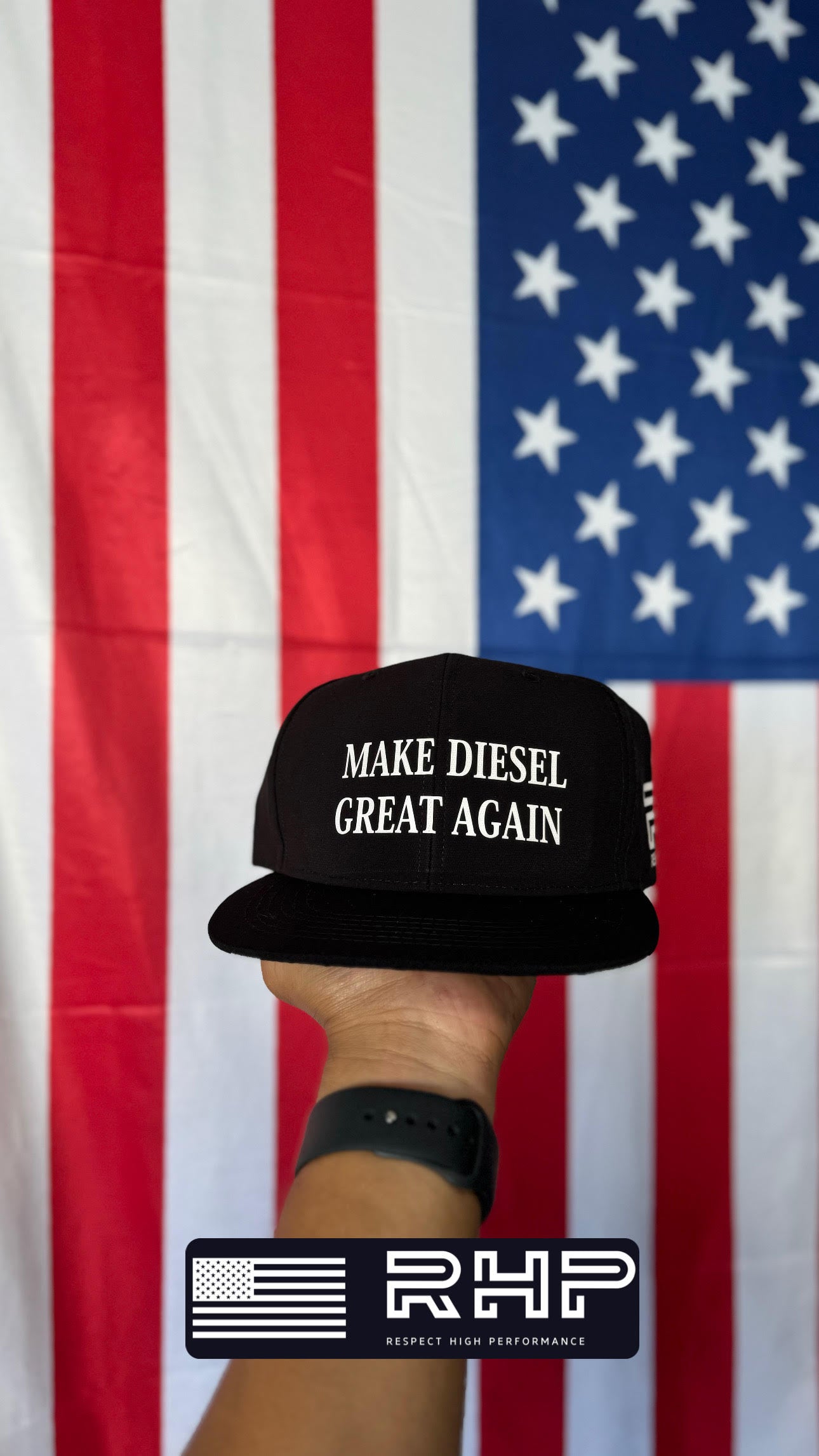 Make Diesel Great Again Trucker Hat - Black